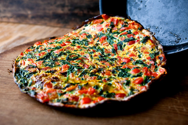 Spinach and Red Pepper Frittata Recipe - NYT Cooking