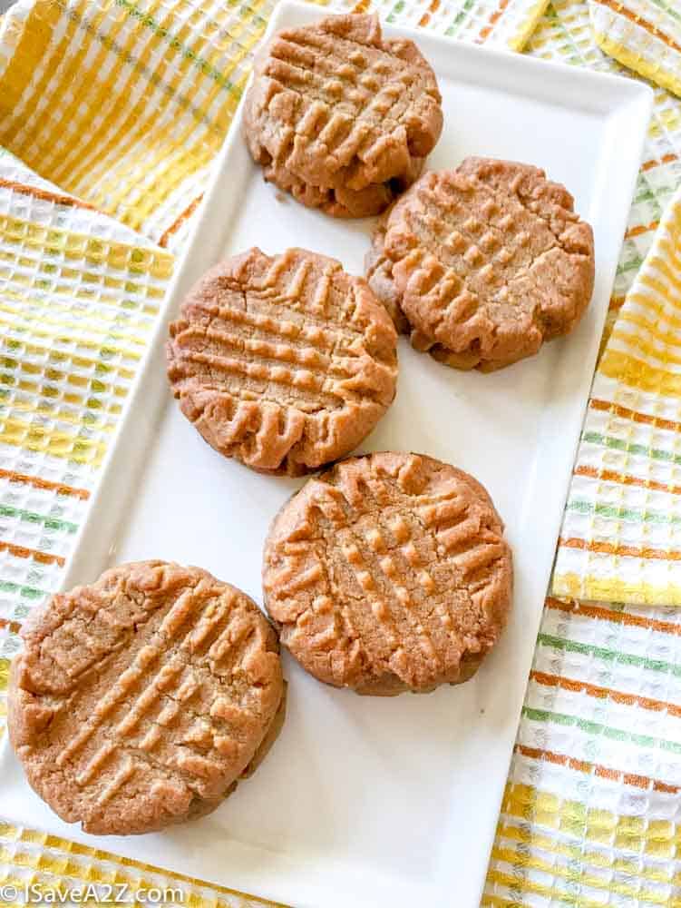 3 Ingredient Keto Peanut Butter Cookies Recipe - iSaveA2Z.com