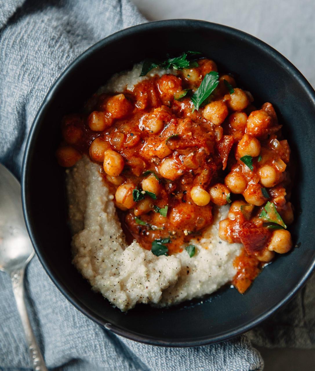 Seven Spice Chickpea Stew with Tomatoes and Coconut
