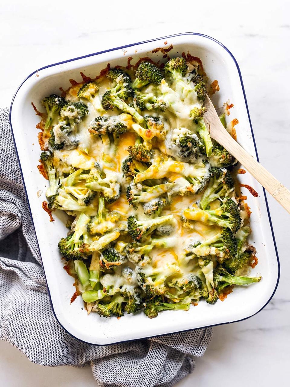 Chicken Broccoli Casserole from Scratch - Low Carb, Keto, THM S