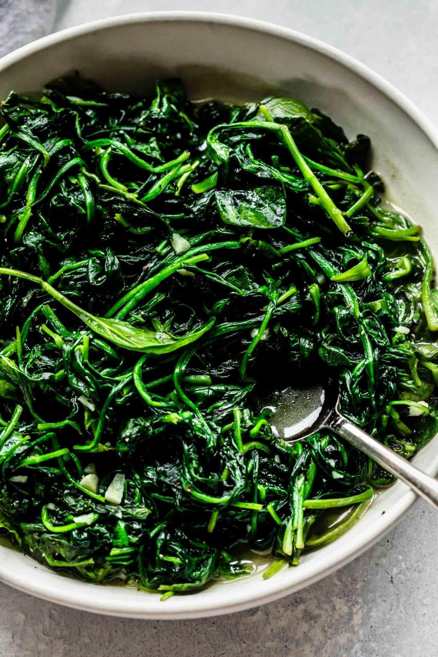 Sauteed Spinach with Garlic Recipe